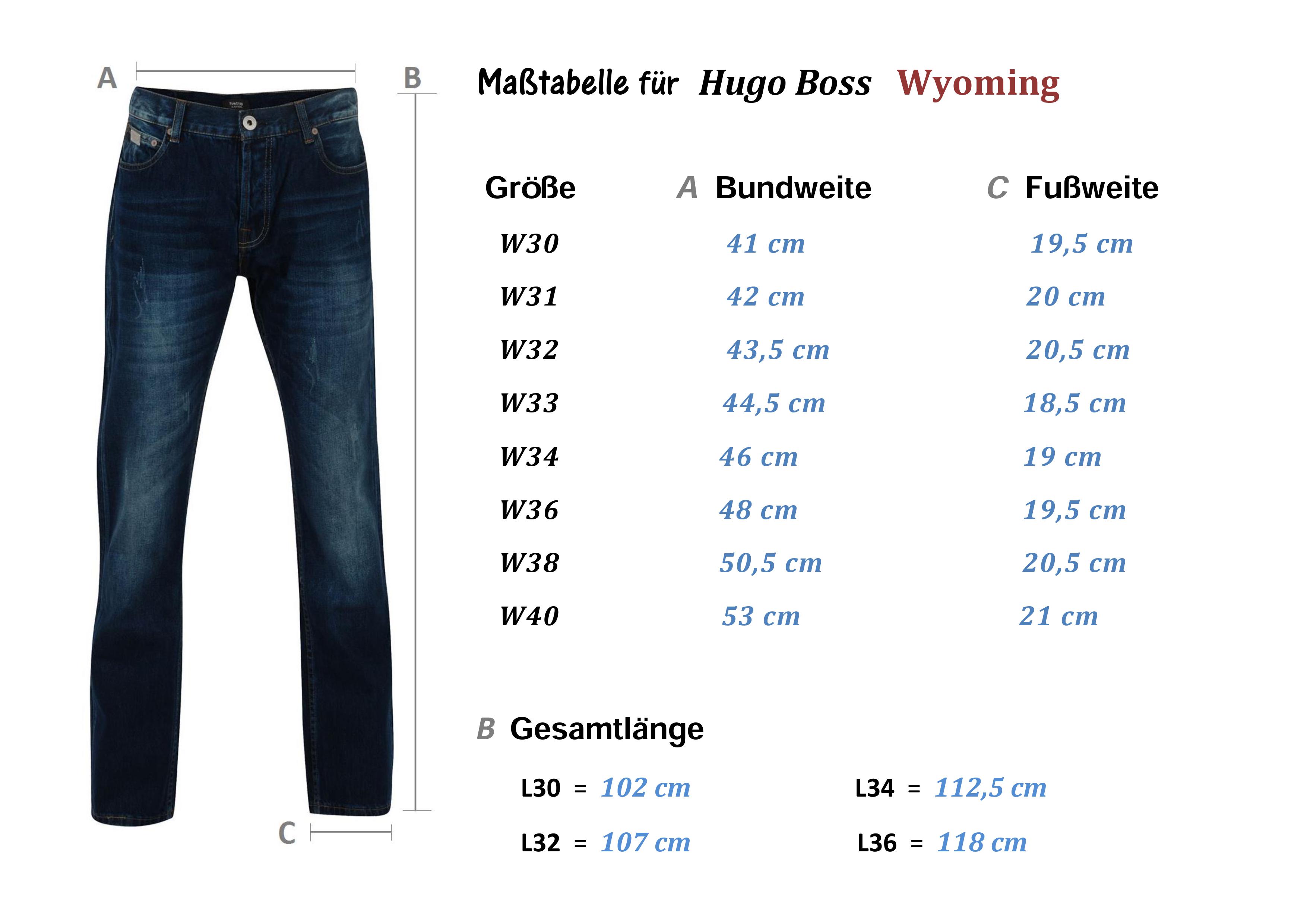 Hugo Boss Sizes Chart